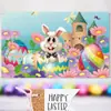 Amazon Decoración de Pascua Tela de Fondo Conejo Fiesta de Carnaval Decoración Arreglo Pancarta de Fondo de Huevo de Pascua