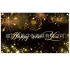 Tela de Fondo de Nochevieja y Navidad Transfronteriza de Amazon Ambiente de Celebración Pancarta de Garaje Bandera de Decoración para Fiesta Festiva