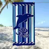 Toallas de Playa de Microfibra al por Mayor Transfronterizas, Toallas de Playa Impresas por Transferencia Térmica Digital, Toallas de Playa de Secado Rápido y Absorbentes para Vacaciones en la Costa