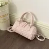 Bolso de Mano Acolchado Estilo Chanel con Diamantes para Mujer 2026 Modelo Nuevo Bolso Boston Versátil Simple para Hombro Cruzado