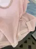 Suéter de Tricô Patchwork Renda Rosa Doce Estilo Coreano Feito Sob Medida de Fábrica 2026 Início da Primavera Blusa Base Macia Feminina