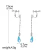 Aretes de Clip para Oreja Gota de Agua Cazador a Tiempo Completo Cristal Rojo Cos Anime Cosplay Accesorios Geniales Mayoreo