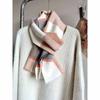Cachecol estreito xadrez camelo suave e glutinoso, design ins, outono e inverno, fácil de combinar, pequena franja, cachecol tipo cashmere para casal