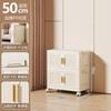 Armario Plegable de Almacenamiento sin Instalación Plástico Multicapa con Ruedas Mesa de Noche para Dormitorio del Hogar Casa de Alquiler Organización de Escombros