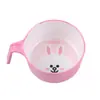 Wuhe Cony Conejo Melamina Vajilla Infantil Antiescaldado Estilo Dibujos Animados Bol para Comida de Bebé Plato Multicompartimento Taza de Agua Cuchara Tenedor
