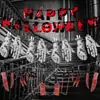 Novo banner sangrento de Halloween transfronteiriço de papel para puxar cordas de festival fantasma, decoração para festa no atacado