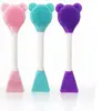 Pincel de Lama de Silicone de Cabeça Dupla Massagem Lavagem Facial Pincel de Maquiagem DIY Casa Pincel de Máscara Suave Limpeza