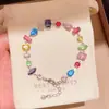 Pulseira pingente geométrico de flor de zircônia cúbica estilo europeu e americano, elegante e versátil, uma peça de joalheria delicada e luxuosa com um toque de alta qualidade, um acessório único e estiloso para mulheres