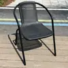 Bancos de Reunião para Pátio Externo, Cadeiras Externas, Cadeiras Individuais de Plástico para Lazer, Cadeiras com Encosto de Ferro Artístico para Uso Doméstico, Cadeiras de Rattan Sintético para Varanda