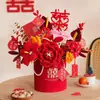 Bolsa de material de palabras felices cubo de abrazo compañero regalo boda ramo de boda producción diy para amigas regalo de boda