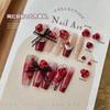 Arte de Uñas Explosiones Rojas de Red de Internet Año Nuevo Montón Rojo Joyería de Diamante Brillo Súper Pedrería Diamante Pequeño Mini Bola de Diamante Uña Terminada para Usar Taladro de Uñas