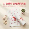 Exquisitas bolsas de envío impresas, bolsas de embalaje con estampado de crisantemos, bolsas de envío con forma de corbata, bolsas impermeables con estampado de fresas, bolsas de agradecimiento