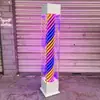 Luz Rotatoria de Peluquería para Suelo Caja de Luz para Salón de Belleza Letrero Luminoso para Barbería Vidrio Templado LED Exterior Publicidad Luces de Colores
