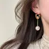 Pendientes Largos con Borla de Perlas Sencillos y Dulces Franceses Lujo Accesible Diseño de Nicho de Gama Alta Pendientes de Estilo Occidental