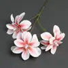 3 Flores de Magnólia Artificiais, Nova Decoração para Casa Estilo Chinês, Arte Floral para Casamento, Paisagismo Decorativo, Flores Artificiais