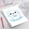 Cuaderno de anillas desmontable con páginas rayadas simples, alto valor estético, adecuado para estudiantes de secundaria, cómodo de sostener, estilo artístico