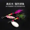 Set de señuelos de pesca de exportación con lentejuelas metálicas giratorias de colores, señuelos de hierro y cebo artificial