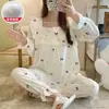 Algodón Nube Nuevo 2025 Primavera Estilo Princesa Pijama con Copas para Mujer, Manga Larga y Pantalón Largo, Lindo Conjunto Casual para Casa