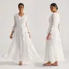 Tiro Real de Encaje Bordado Pesado Floral Tridimensional de Perlas Estilo Francés Vestido Largo