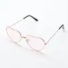 Gafas de Sol de Moda con Forma de Corazón Gafas de Sol Retro Amor Océano Gafas de Fiesta Gafas de Sol Metálicas con Corazón