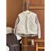 Colete de Algodão para Meninas Inverno 2026 Novo Estilo Coreano Fofo Colete com Estampa Floral para Bebês Jaqueta Versátil Espessada Tendência