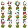 Atacado Decoração de Natal Boneco de Neve Toppers para Bolo Aniversário de Inverno Decoração de Bolo de Natal Toppers Inserções