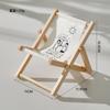 Soporte para Teléfono Móvil Silla de Playa Rayada Silla de Playa Mini de Madera Lindo Creativo Simple Perezoso Plegable Soporte para Teléfono Móvil