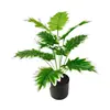 Hojas de Buda con Bordes Blancos Simuladas, Plantas Verdes Simuladas, Paisajismo de Interiores, Flores Artificiales, Adornos Decorativos, Plantas Simuladas de Estilo Nórdico al por Mayor