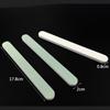 Herramientas de Manicura Spot Blank sin Palabras, Raspador Pulidor de Uñas de Doble Cara, Tira Super Pulidora Verde y Blanca, Palito Pulidor Plateado