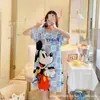 Pijamas de Sudeste Asiático Verano Sueltos Talla Grande Dulce Manga Corta Longitud Media Niña Suelta Manga Corta Bata de Noche para Comercio Exterior