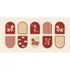 Mantel de Cuero Año Nuevo del Caballo, Impermeable, Resistente al Aceite, Mantel sin Lavado, Esterilla Protectora de Mesa Gruesa Festiva Roja Resistente al Calor