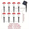 Lâmpada de Cogumelo de Piso Nova Transfronteiriça Lâmpada Solar de Cogumelo LED para Exterior Lâmpada Decorativa Impermeável para Jardim Exterior