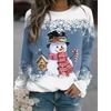 Chalecos de Navidad para mujer europeos y americanos con cuello redondo, estampado digital 3D, chalecos con capucha de muñeco de nieve navideño, suministro de fábrica