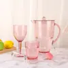 Taza de Agua y Copa de Vino Acrílicas de Gran Capacidad con Forma de Barriga Redonda y Superficie Lisa, Juego de Mesa Irrompible de Colores para Hogar y Restaurante, Venta al por Mayor Transfronteriza