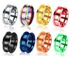 Anéis Europeus e Americanos Simples Masculino com Sulco Duplo Chanfrado 8mm Anel Masculino Moderno de Aço Titânio Anel Masculino de Aço Bruto