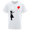 2022 Verano Nuevo Estampado de Globos Camiseta de Hombre Tees Casuales Divertidas