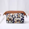Bolsa de Maquillaje de Alto Valor Bolsa de Almacenamiento Cosmético de Mano Estilo Fresco Bolsa de Artículos Esenciales de Viaje Kit de Costura Gran Capacidad