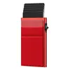 Cartera pop-up minimalista, con bloqueo RFID, antirrobo y portatarjetas de crédito de identificación por radiofrecuencia inalámbrica, tarjetero de crédito ultradelgado