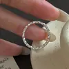 Anillo Flash CNC Diseño de Nicho Estilo Coreano Plata de Ley S925 Anillo Básico Simple de Moda Estilo Coreano