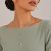 Comércio exterior de jóias transfronteiriças moda multi-camada de metal cadeia gota de água imitação diamante círculo terno colar empilhado colar acessórios menina quente