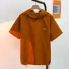 Sudadera con capucha de manga corta para casa figura P 22 946 marrón, albaricoque M-2XL