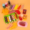 Casa de Juego para Niños Barbacoa Comida Artificial Mariscos Frutas y Verduras Cocina Olla Caliente Juguetes Niños y Niñas Set de Cocina