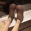Zapatos Birkenstock con Plataforma para Aumentar la Altura para Mujer, Botas Martin, Nuevas Botas de Nieve Cálidas Forradas de Lana Otoño e Invierno 2025, Botines, Zapatos de Doble Algodón