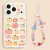 Funda colorida hueca adecuada para 17promax, 16, iPhone 15 con cadena para colgar, 14 protección completa, 13 funda transparente