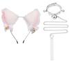 Cosplay Orejas de Gato Aro para el Cabello Accesorios de Cola de Gato Hechos a Mano Lindo Gato Madre Animal Oreja Accesorios para el Cabello Accesorios de Cola de Animal Traje
