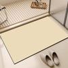 Alfombrilla absorbente de baño de color sólido simple, alfombrilla antideslizante para baño doméstico, alfombrilla de barro de diatomeas de secado rápido, venta al por mayor