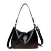 Bolso Transfronterizo de Color Block Retro de Moda para Mujer, Nuevo Bolso de Mamá Moderno y Elegante, Bolso de Hombro y Cruzado Práctico para Mujer
