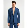 Blazer cruzado de un botón para hombre de comercio exterior, estilo coreano moda juvenil casual con bloques de color ajustado chaqueta de un solo pecho para hombre