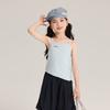 Pudding Haru Ropa para Niños Top para Niñas Chaleco con Estampado de Letras 2025 Nuevo Verano Camisola Básica Versátil para Niños