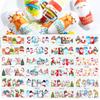Pegatinas de uñas transfronterizas, serie navideña, copos de nieve, personas mayores, árbol de Navidad, regalos, pegatinas de transferencia de agua para uñas